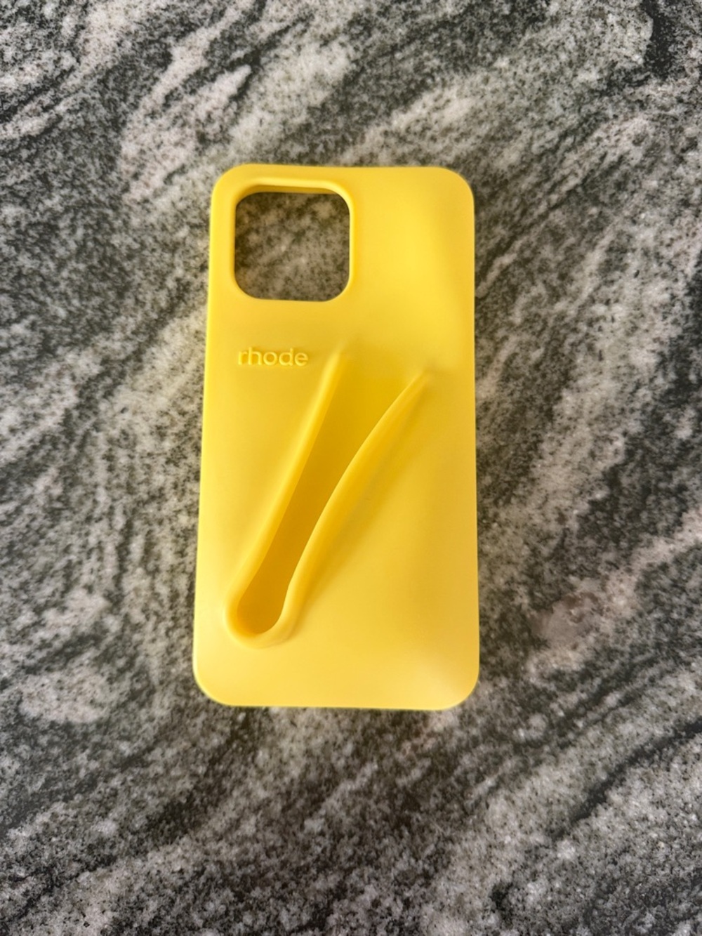 RHODE Yellow Silicone Phone Case with Integrated Grip Loop